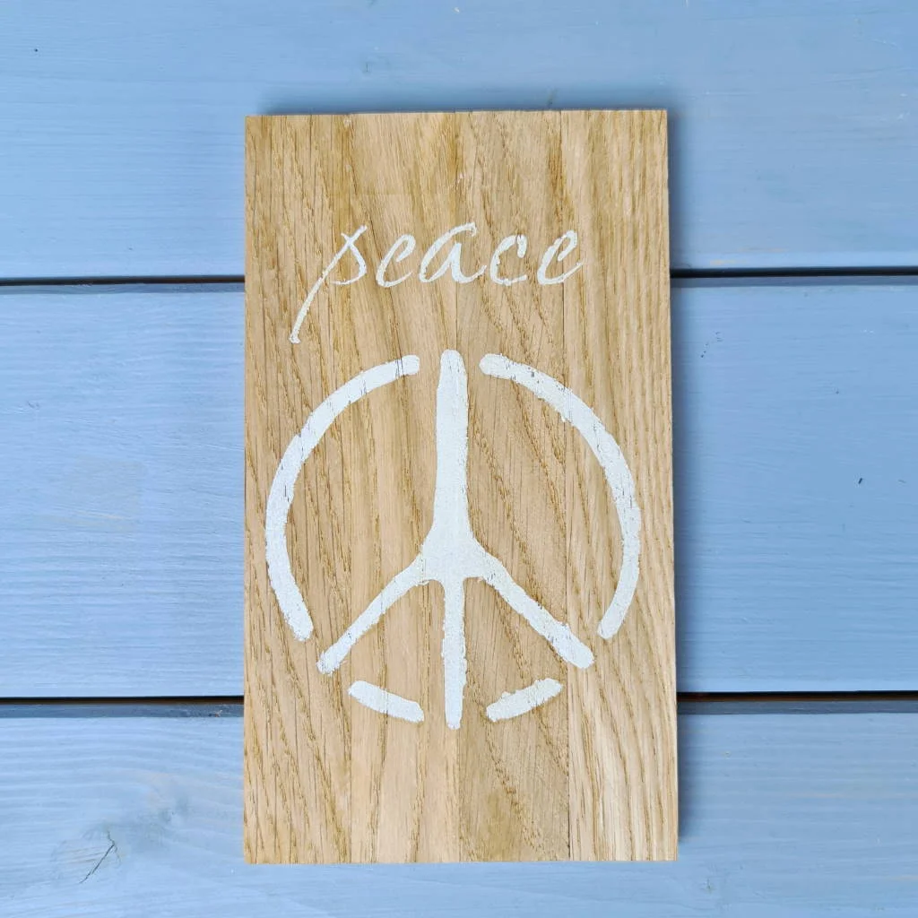 Die 5 besten easy sticks Ideen ohne Sägen und Bohren 6 Schablonen selber machen peace sign