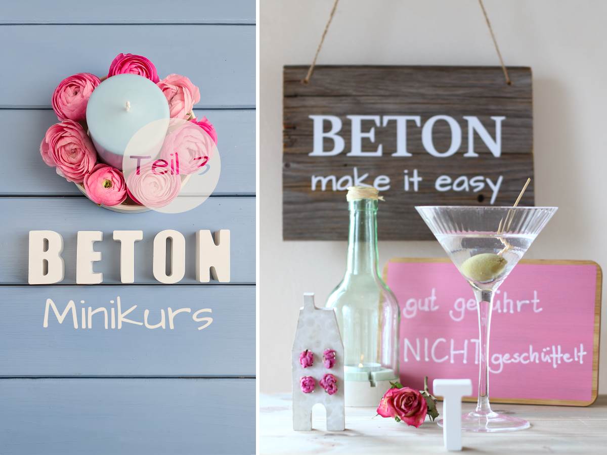 Beton gießen in Formen