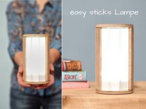 Geschenke selber machen 3 easy sticks DIY lampe das Tutorial